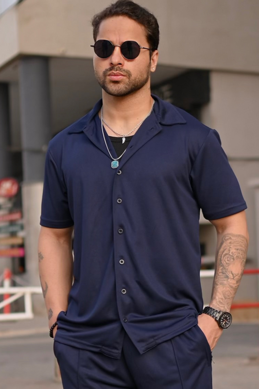 Spd Navy Wave 0866 Button UP Polo