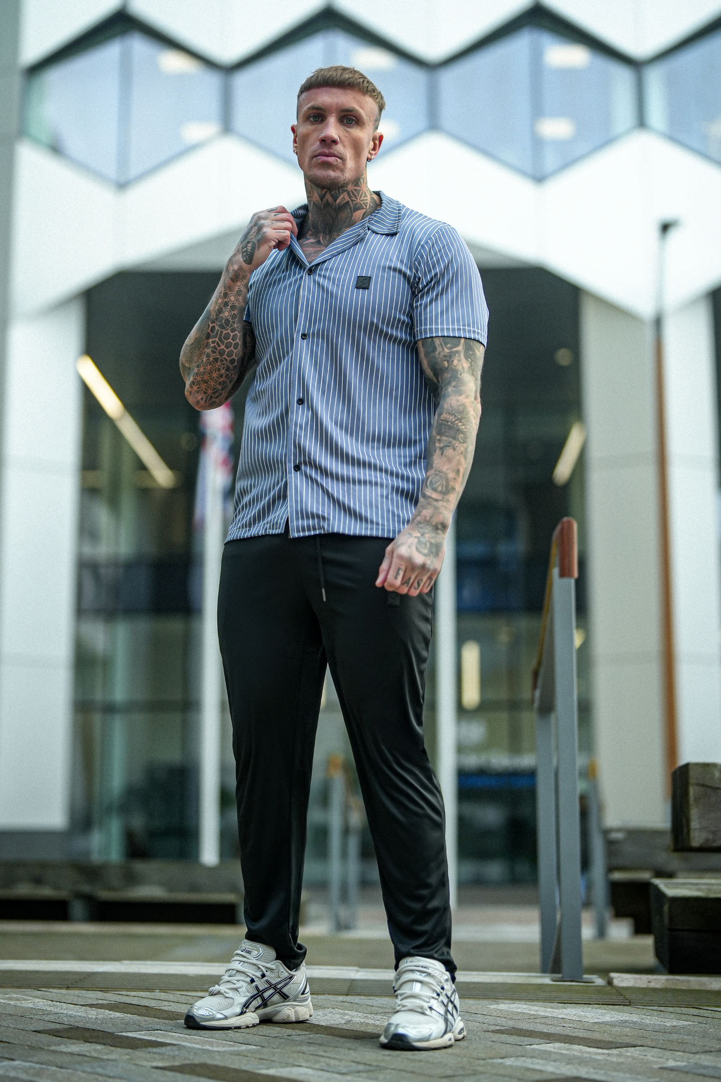 Speed Grey Stripe Polo