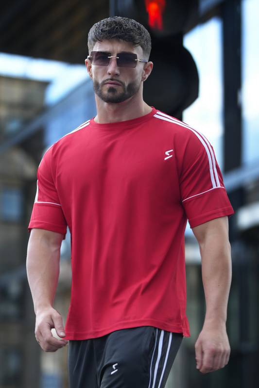 Spd Red Stripe Oversize T-Shirt