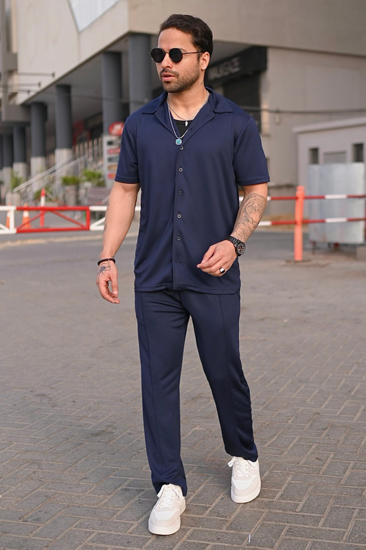 SPD Navy Button Up Set