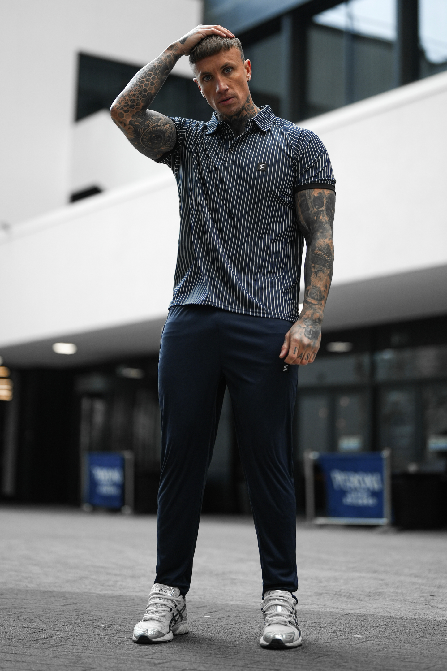 SPD Navy Stripe Polo