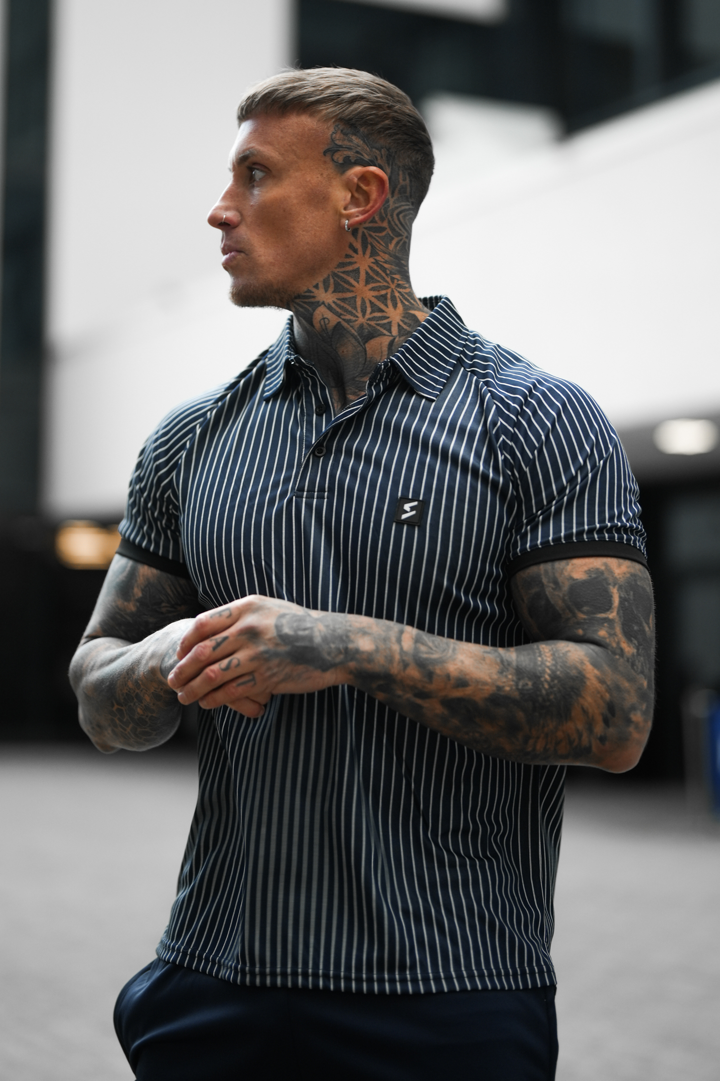 SPD Navy Stripe Polo