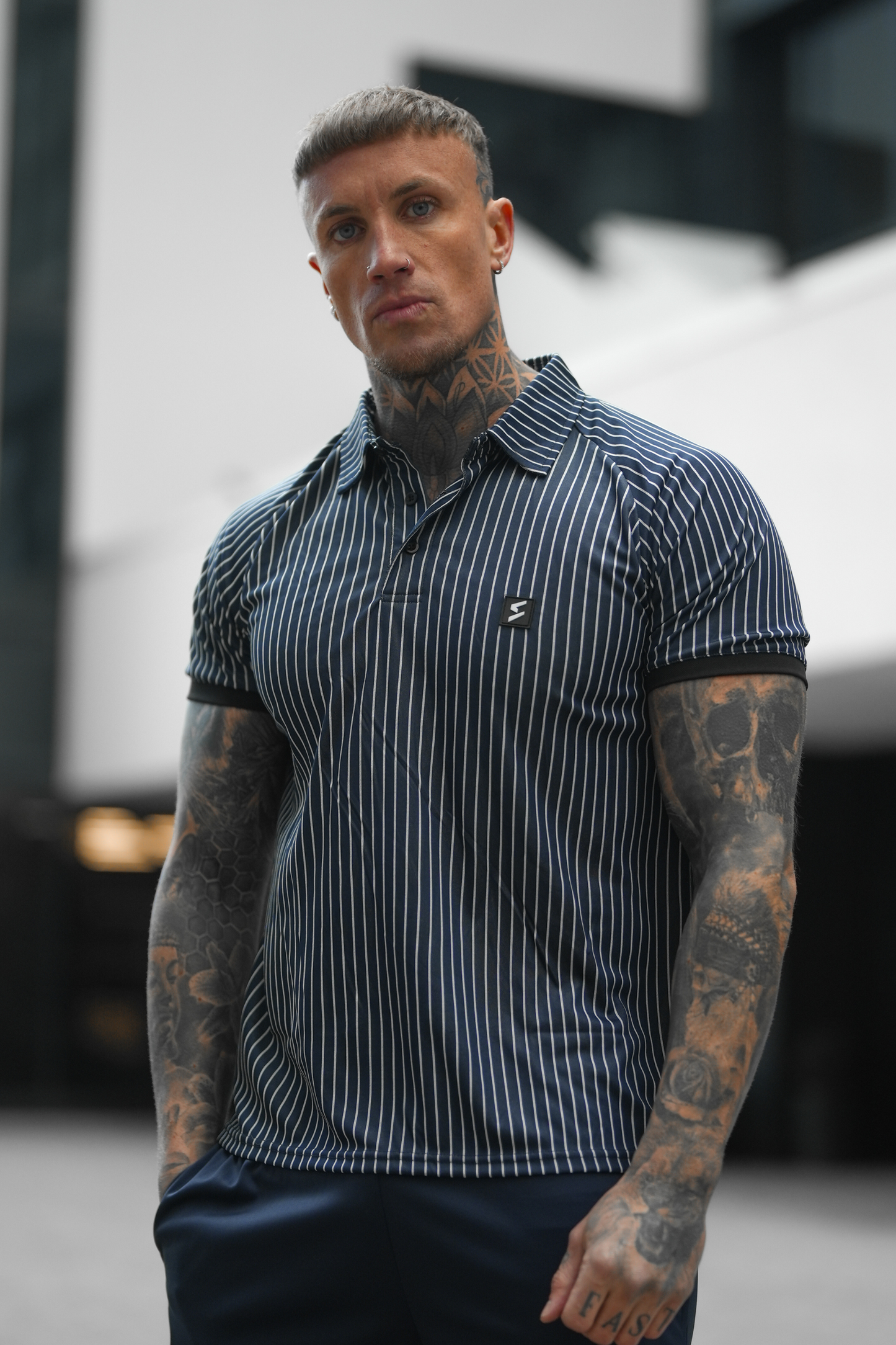 SPD Navy Stripe Polo