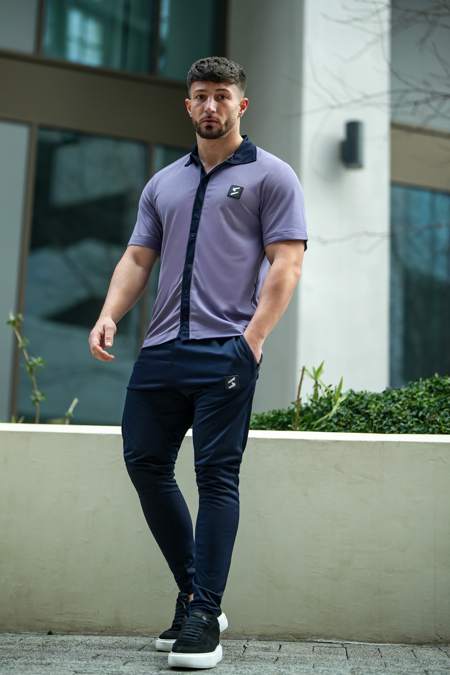 Speed Button Up Polo