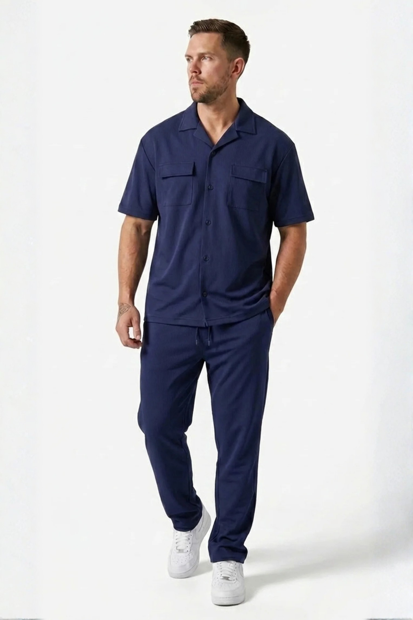 SPD Navy Elite Button Up Set