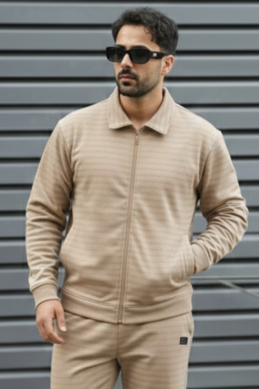 Spd Beige Textured Zipper