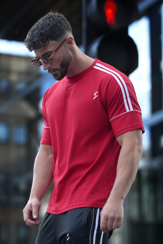 Spd Red Stripe Oversize T-Shirt