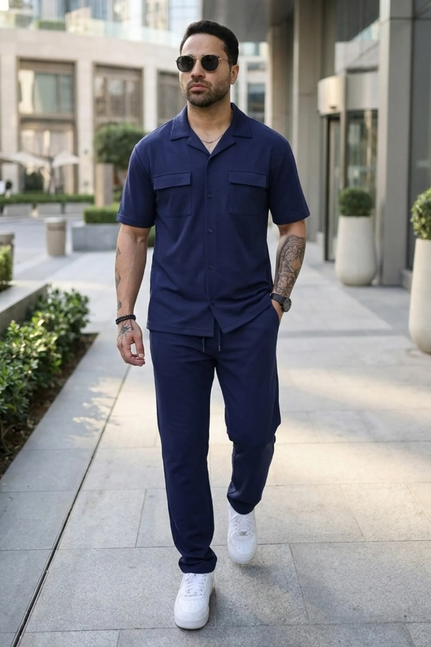 SPD Navy Elite Button Up Set