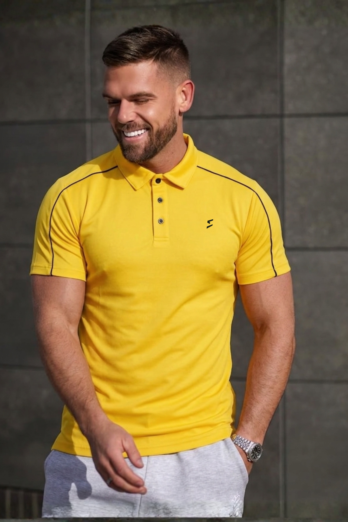 Spd Yellow Weave Polo
