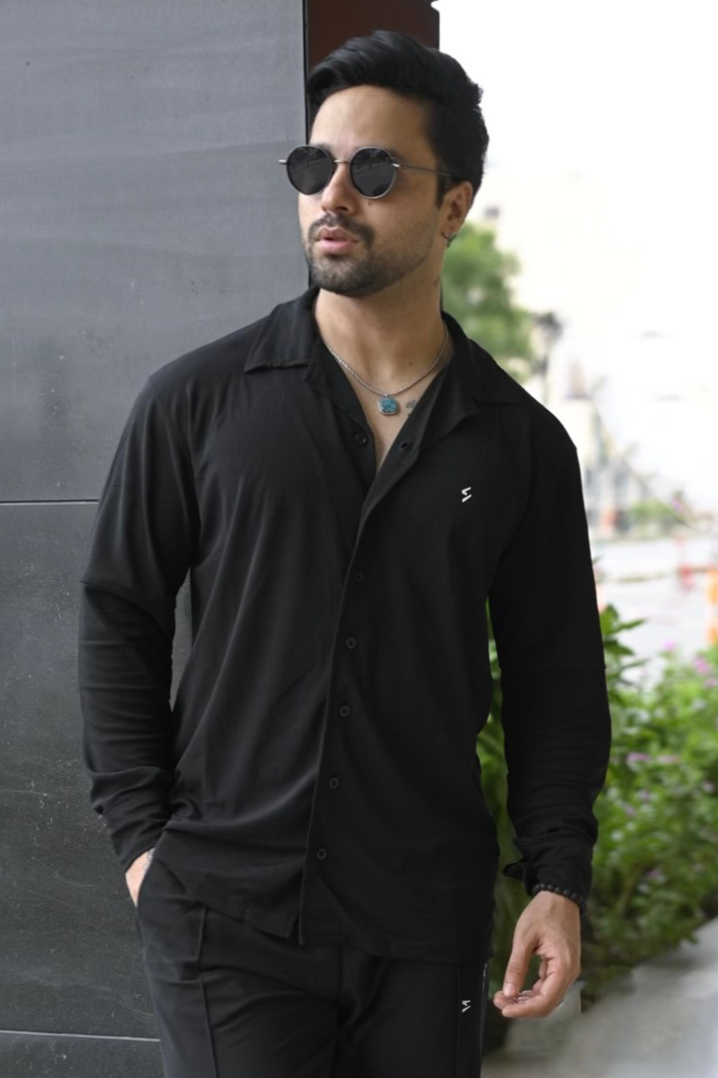 Spd Black Essential Button UP Shirt
