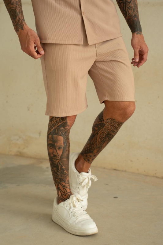 Speed Beige Shorts Button UP Trouser