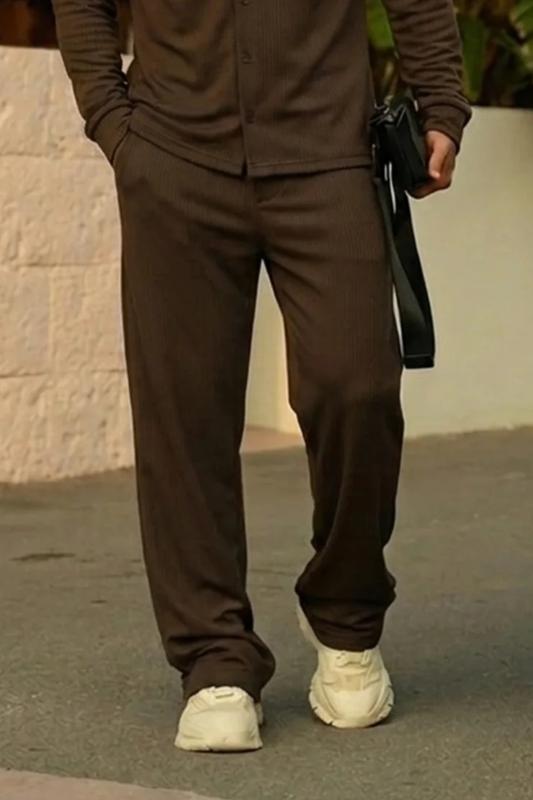 Spd Brown Button UP Trouser