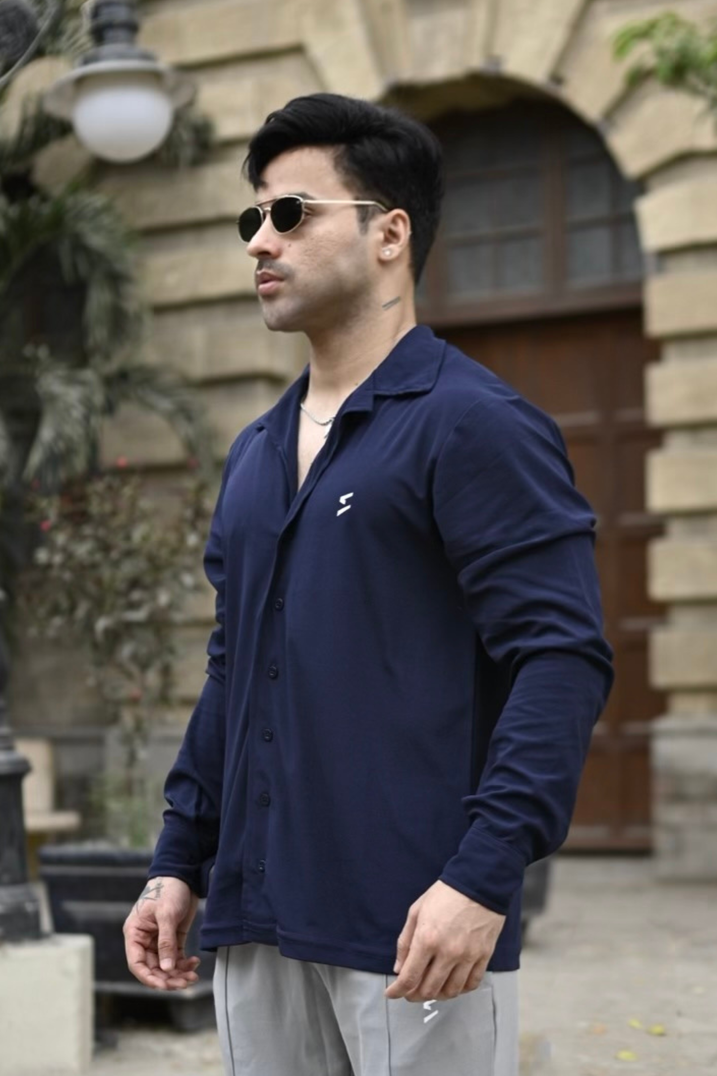 SPD Navy Essential Button Up Shirt