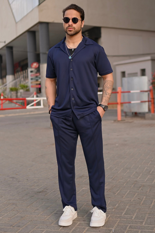 SPD Navy Button Up Set