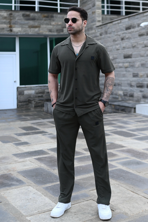 Spd Army Button UP Tracksuit