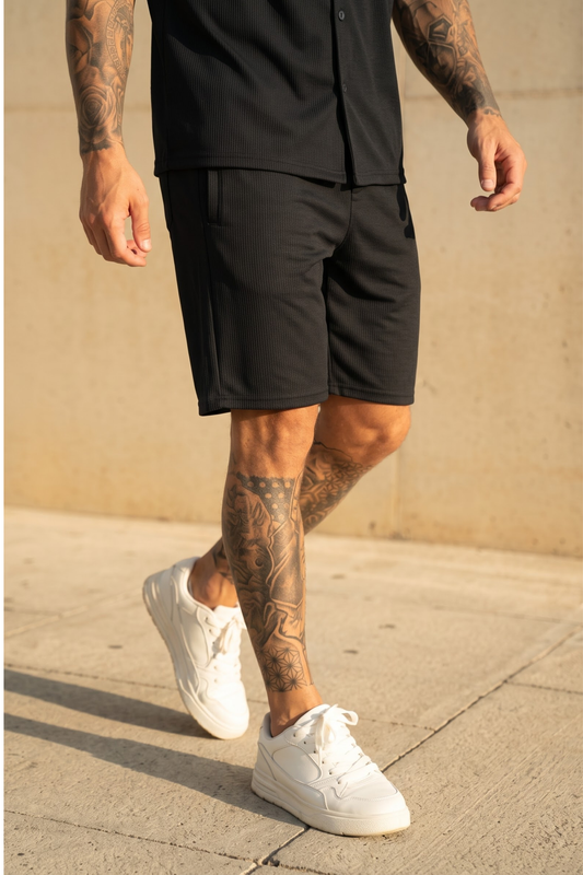Speed Black Shorts Button UP Trouser