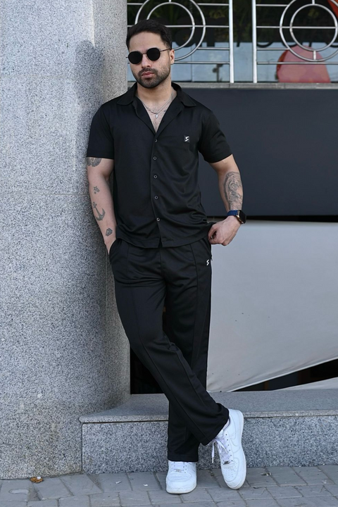 Spd Black Button Up Tracksuit