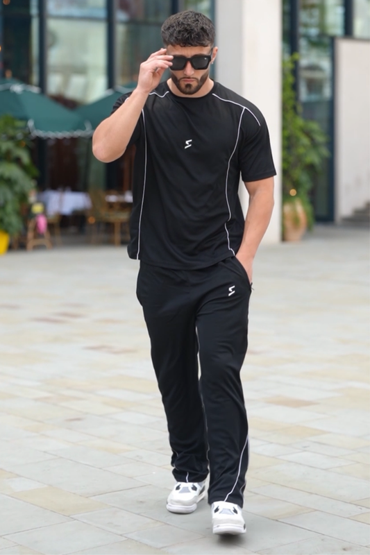 Spd Black Piping Oversize Tracksuit
