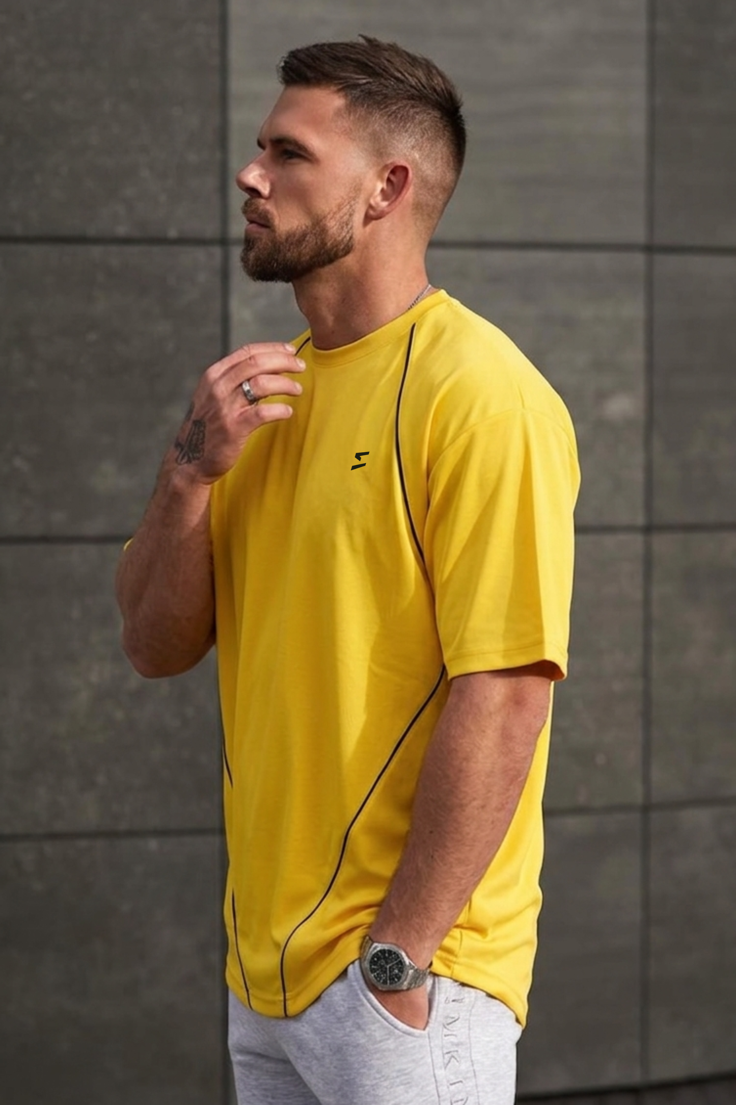 Spd Yellow Line Oversize Shirt