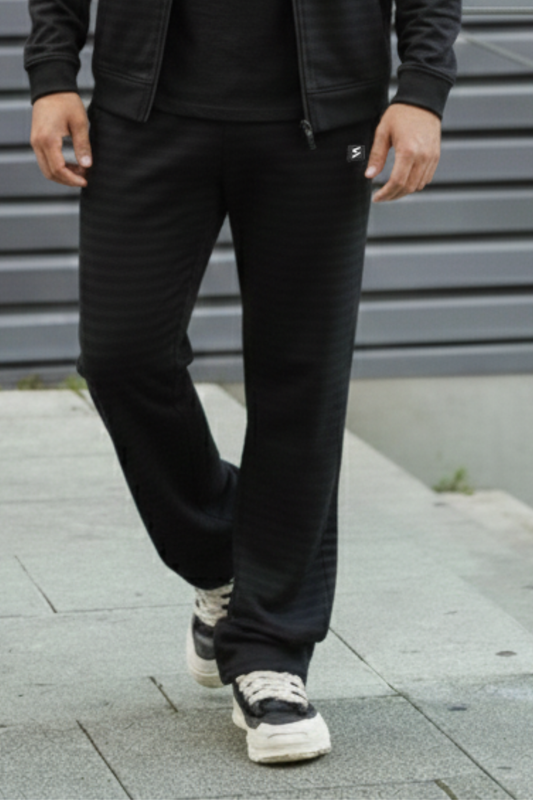 Spd Black Textured Trouser