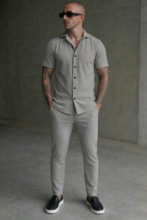 Spd Grey Stripe Set Tracksuit